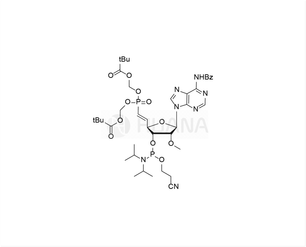 5'-POM-(E) - vinilfosfonato-2'-O-Me-rA(Bz)-3'-CE-fosforamidita