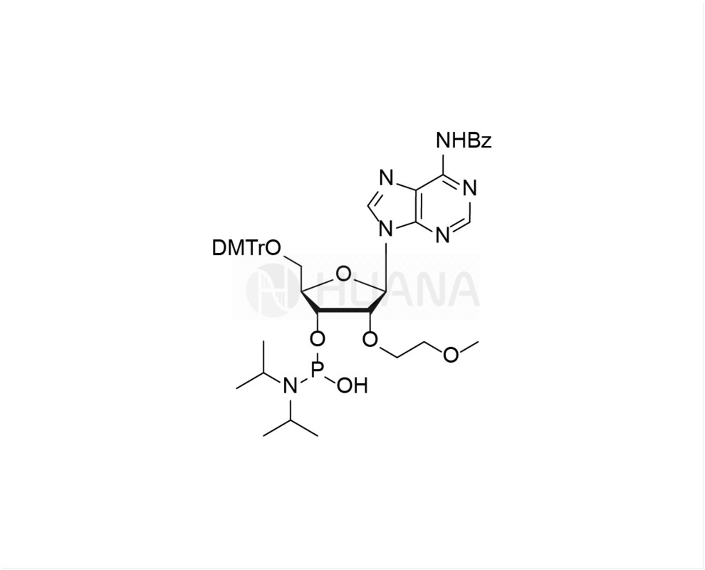DMTr-2'-O-MOE-rA(Bz)-3'-CE-(1-hidroxi-N,N-diisopropil)fosforamidita