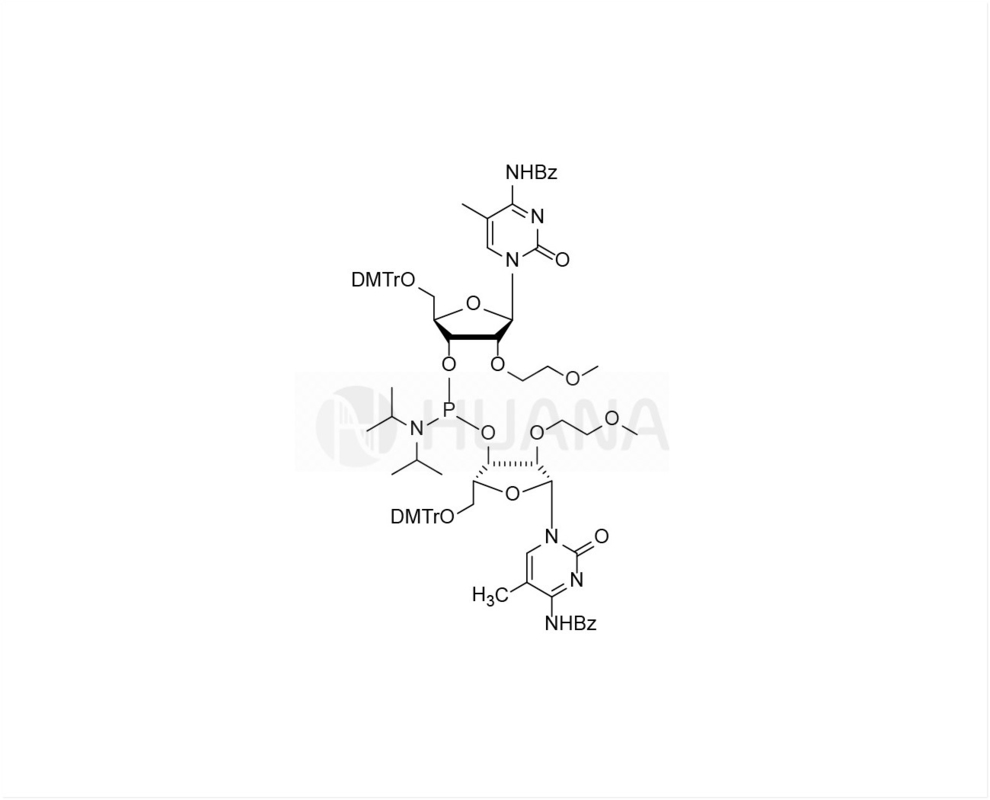 Bis ((5'-O-DMTr-2'-O-MOE-5-Me-rC(Bz)-3'-oxy) -diisopropilfosforamidita