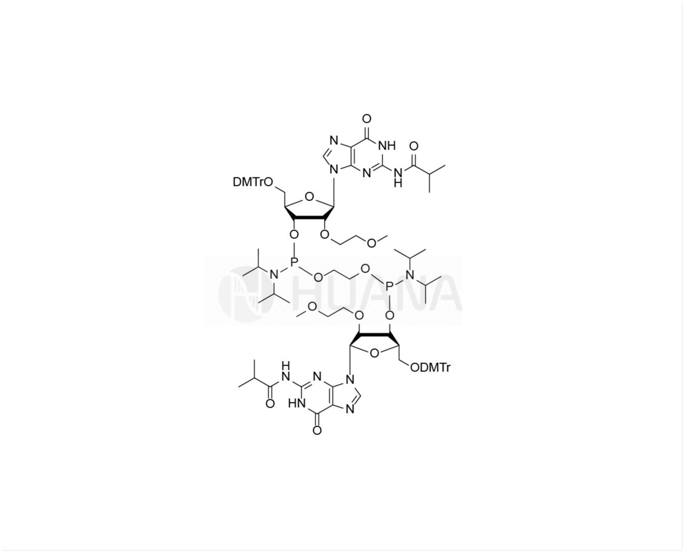 Di ((5'-O-DMTr-2'-O-MOE-rG(iBu)-3'-oxy) - ((oxybis ((etano-1,2-diil)) - bis ((diisopropilfosforamidita)
