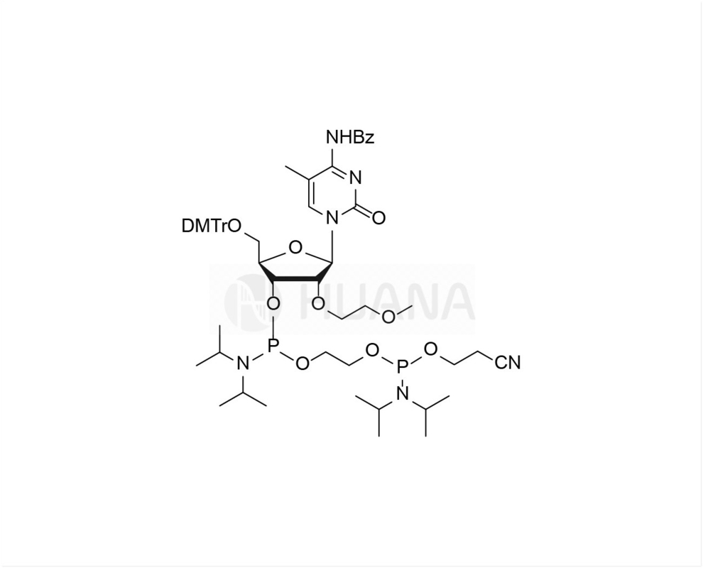 5'-O-DMT-2'-O-MOE-5-Me-rC(Bz)-3'- ((2-cianetoxi) ((diisopropilamino) fosforamidita) - etilo-diisopropilfosforamidita